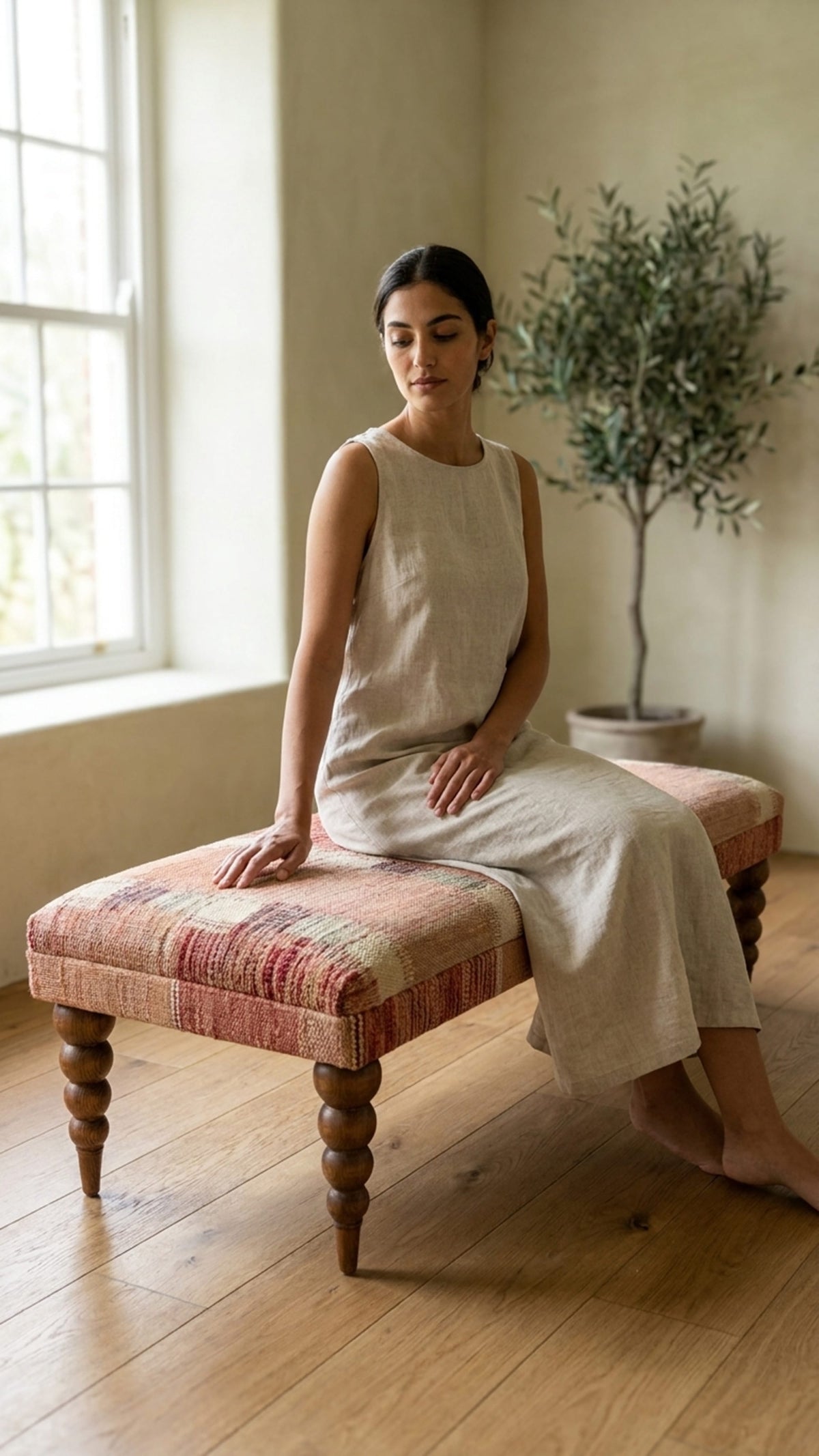 Kilim Bench Stool 125cmsx47cms