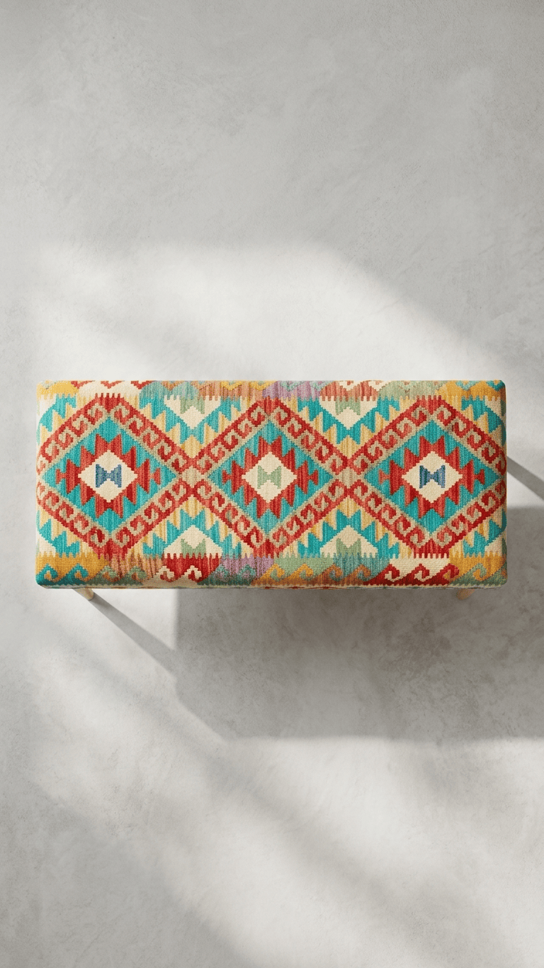Kilim Bench Stool 123cmsx47cms