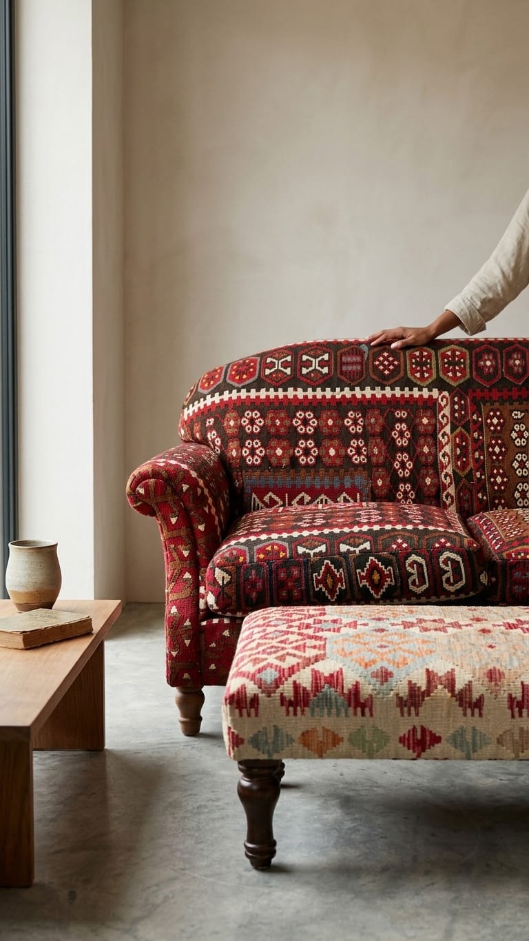 Kilim Table Stool 120cmsx60cms