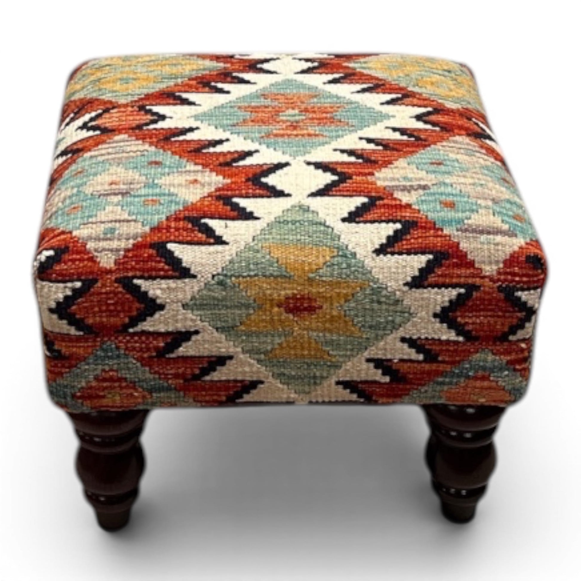 Kilim Stool 42cmsx42cms - kilimfurniture