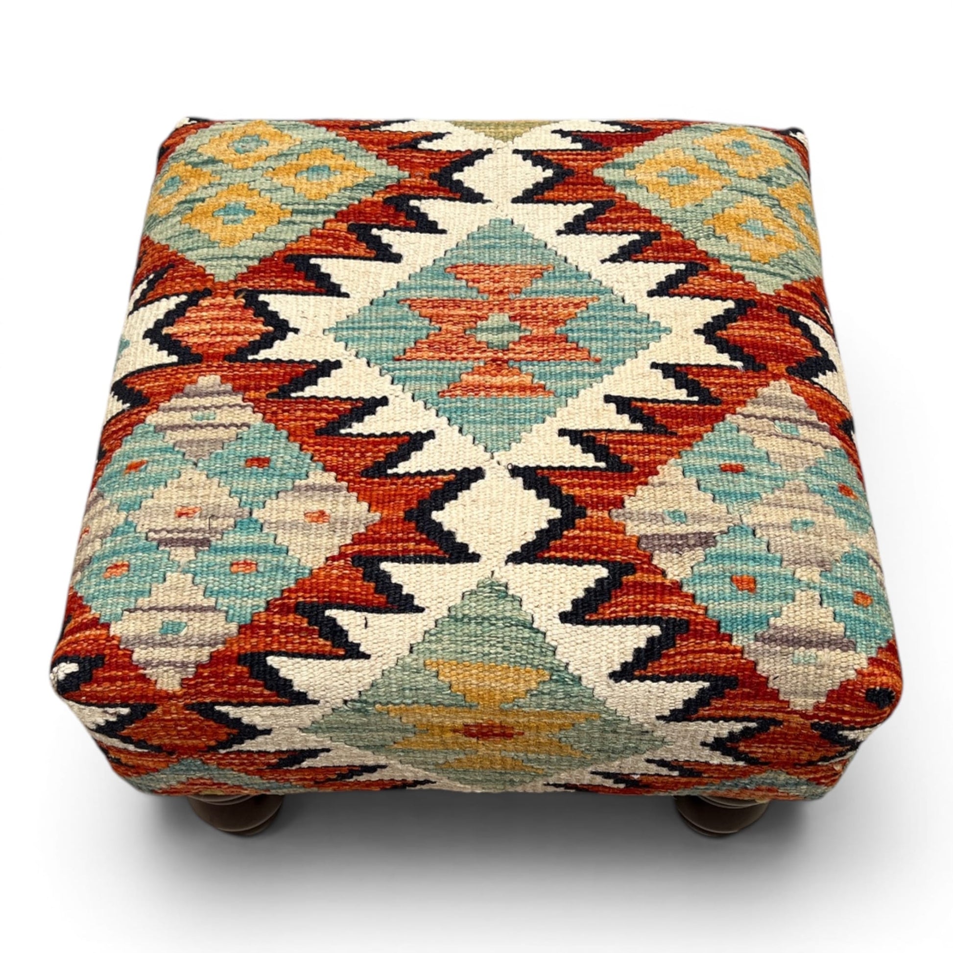 Kilim Stool 42cmsx42cms - kilimfurniture