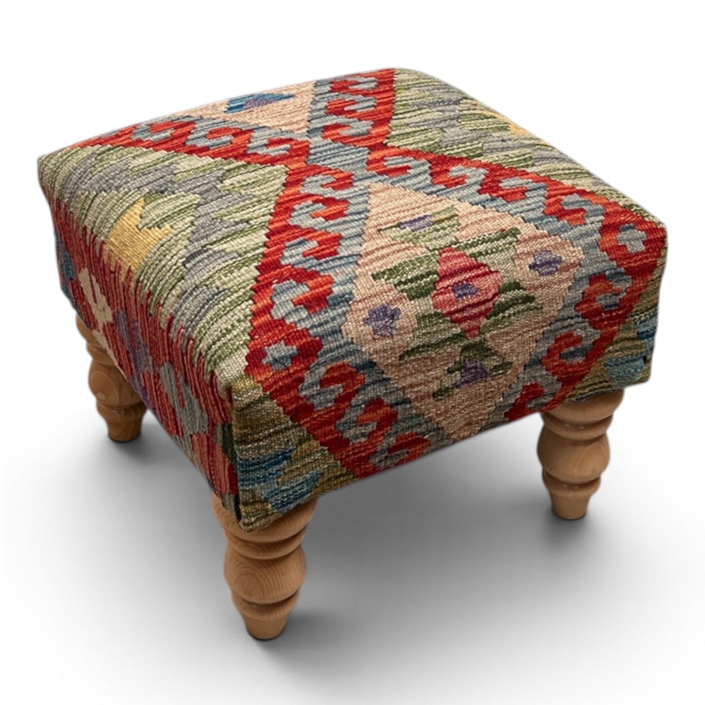 Kilim Stool 42cmsx42cms - kilimfurniture