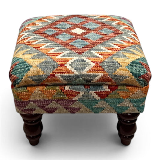 Kilim Stool 44cmsx44cms - kilimfurniture