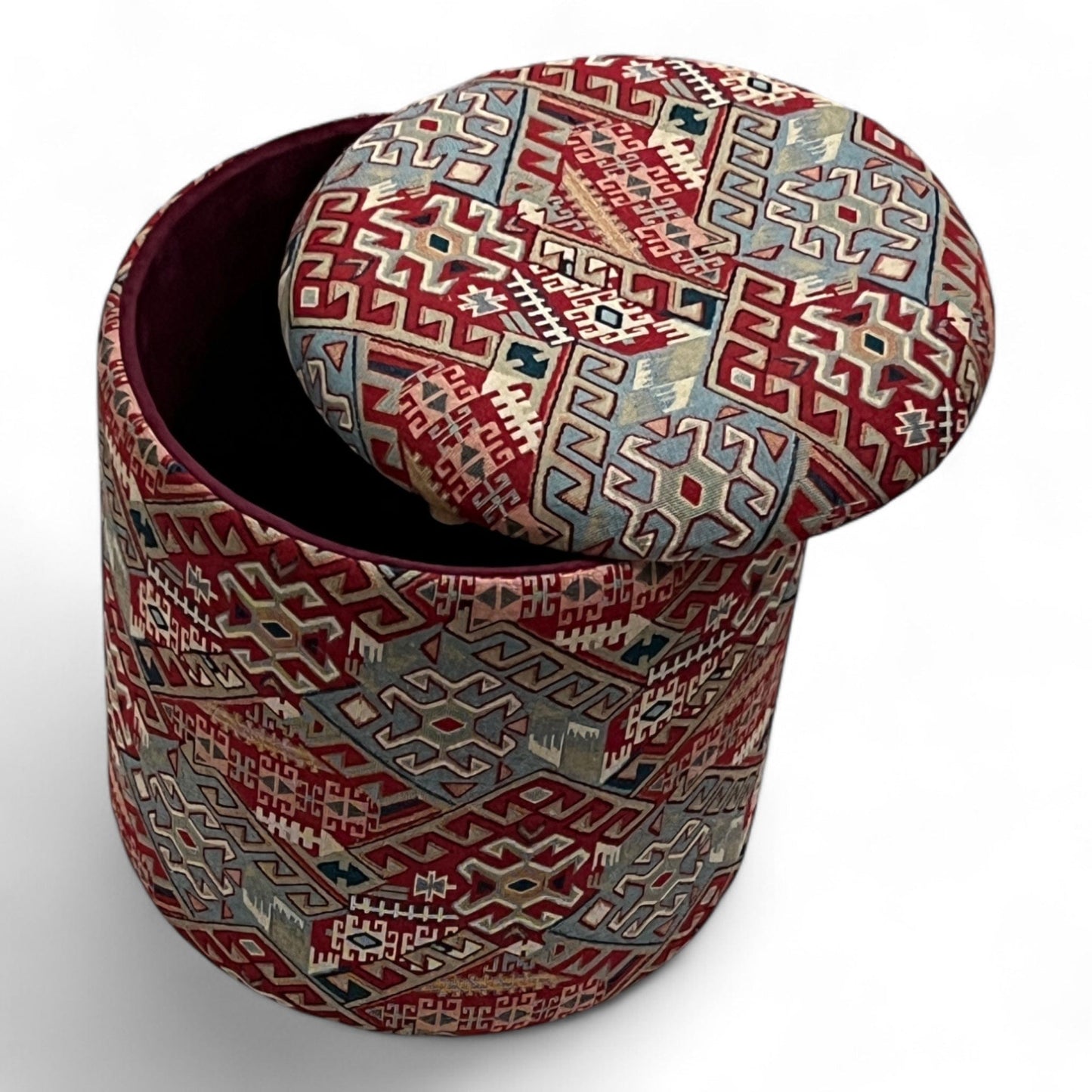 40 cms diameter round ottoman with storage