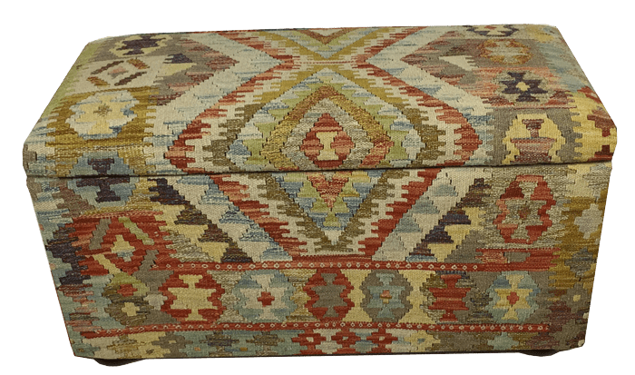 90cmsx45cms Kilim Ottoman SOLD - kilimfurniture